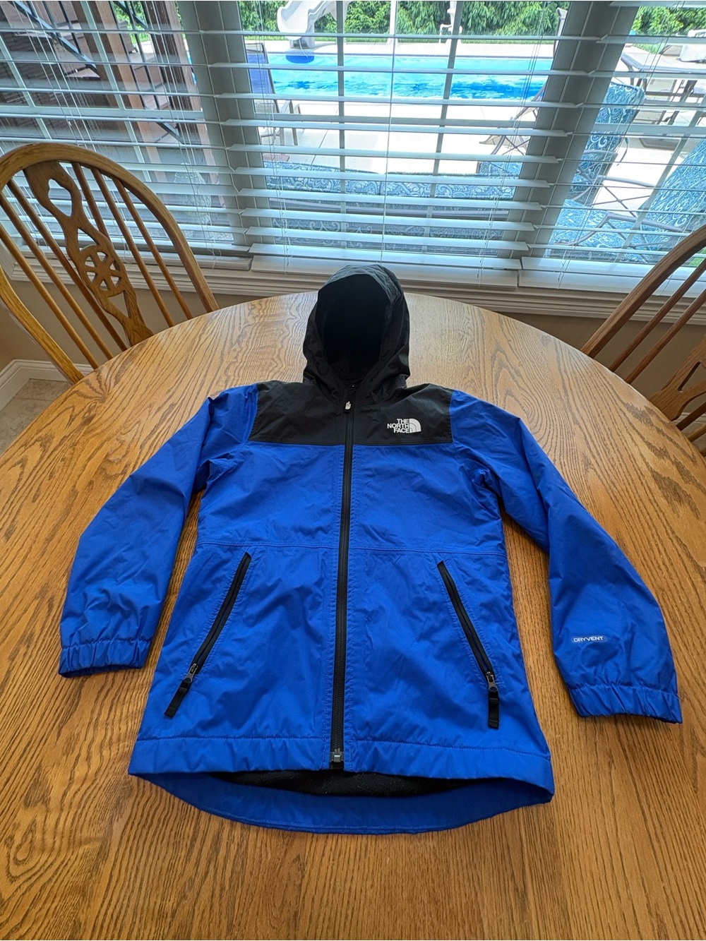 The North Face Warm Storm Hooded Rain Jacket Boys Size M 10/12 Fleece Lined